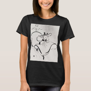 Schwarz-weiße Kunst Jane Avril von Toulouse Lautre T-Shirt