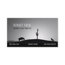 Schwarz-weiße Landschaftskarte für Sonnenuntergäng