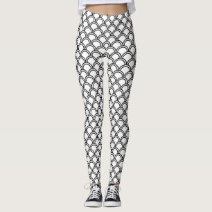 Schwarz-weiße Leggings