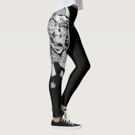 Schwarz-weiße Leggings