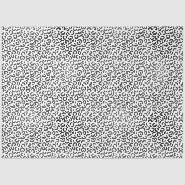Schwarz-weiße Leopardrucke Seidenpapier (Vorderseite)