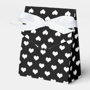 Schwarz-weiße Liebe Herzdesign Geschenkschachtel