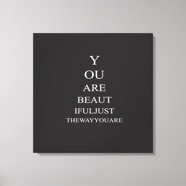 Schwarz-weiße Liebe Inspiration Leinwanddruck (Vorderseite)