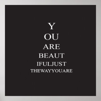 Schwarz-weiße Liebe Inspiration Poster