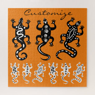 Schwarz/Weiße Lizards Thunder_Cove Südweststil Puzzle