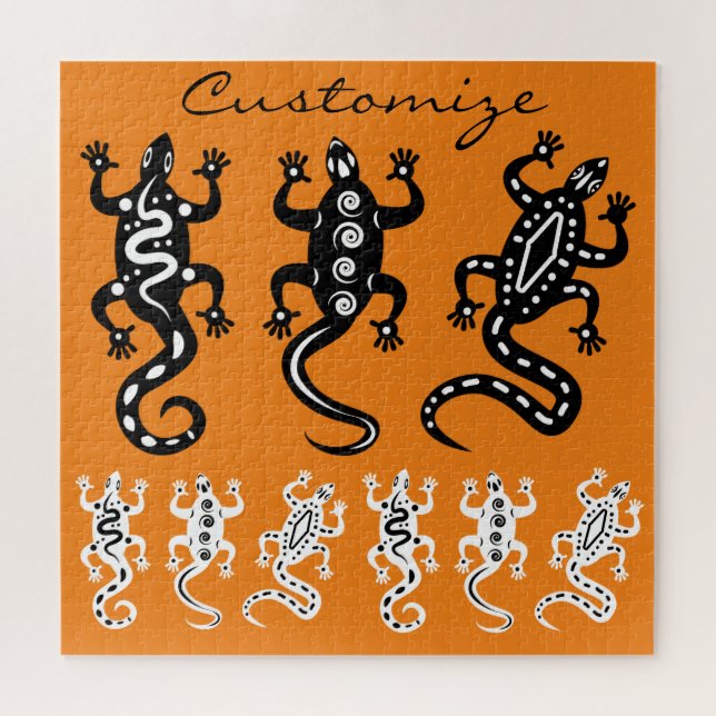 Schwarz/Weiße Lizards Thunder_Cove Südweststil Puzzle (Horizontal)