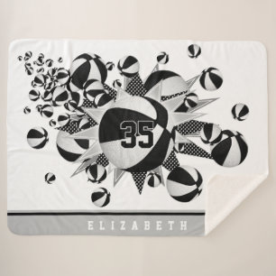 Schwarz-weiße Mädchensporträume Sherpadecke