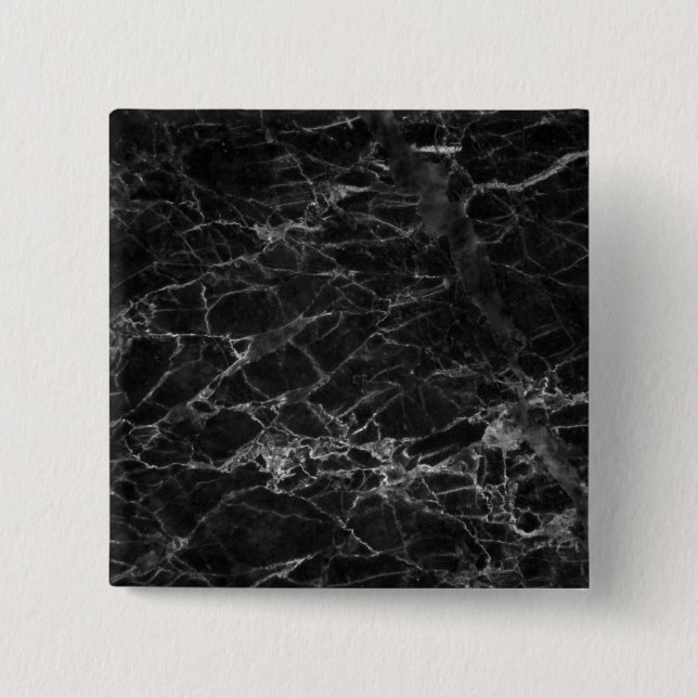 Schwarz-weiße Marmortextur Button (Vorderseite)