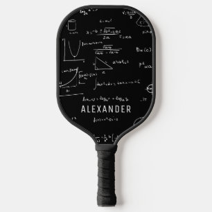 Schwarz-weiße Mathematikgleichungen Personalisiert Pickleball Schläger