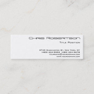 Schwarz-weiße Mini-Visitenkarte Mini Visitenkarte