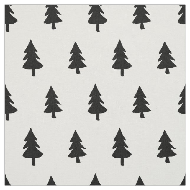 Schwarz-weiße Minimalistische Stoff (Muster)