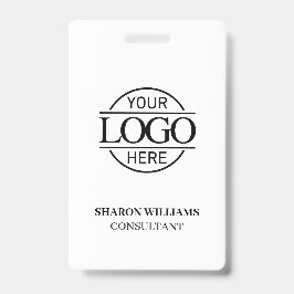 Schwarz-weiße Mitarbeiter-ID mit benutzerdefiniert Ausweis