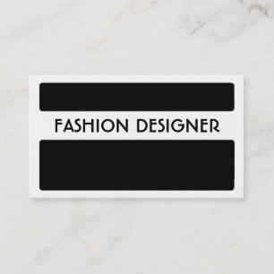 Schwarz-weiße Mode-Designergeschäftskarten Visitenkarte