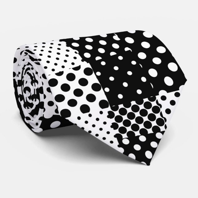 Schwarz Weiße Mode Polka Punkte Stil Design  Krawatte (Von Creator hochgeladen)