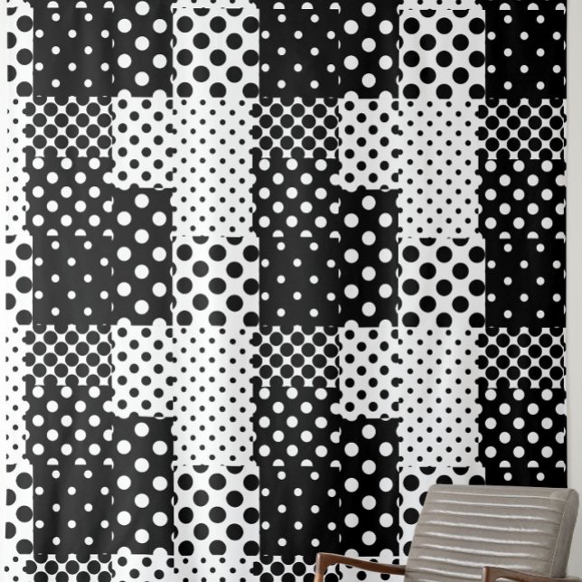 Schwarz Weiße Mode Polka Punkte Stil Design  Stoff (Von Creator hochgeladen)