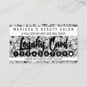 Schwarz-weiße moderne Hand gezeichnete Treuekarte