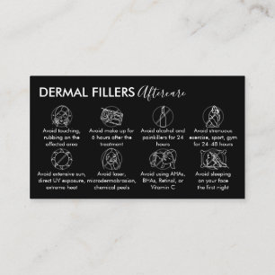 Schwarz-weiße moderne Hautpflegegeräte Visitenkarte