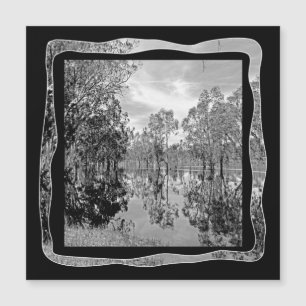 Schwarz-weiße Murray-Fotografie-Reflektionen Magnetkarte