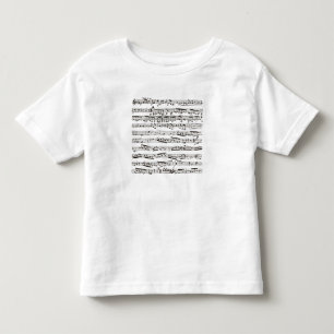 Schwarz-weiße Musiknoten Kleinkind T-shirt