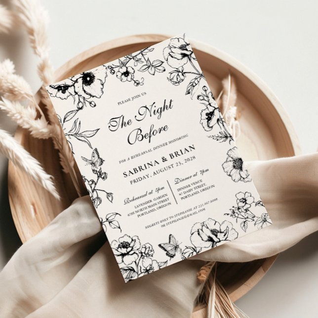 Schwarz-weiße Nächte vor dem Probe Einladung (Von Creator hochgeladen)