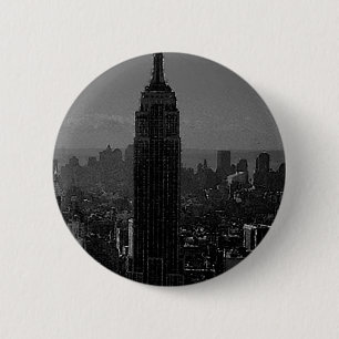 Schwarz-weiße New York City Button