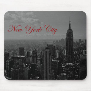 Schwarz-weiße New York City Mousepad