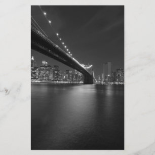 Schwarz-weiße New York City Skyline Briefpapier