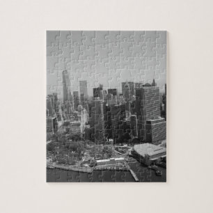Schwarz-weiße New York City Skyline Puzzle