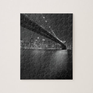 Schwarz-weiße New York City Skyline Puzzle