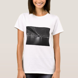 Schwarz-weiße New York City Skyline T-Shirt