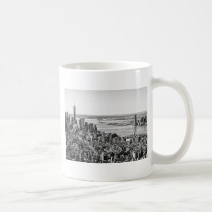 Schwarz-weiße New York City Skyline Tasse