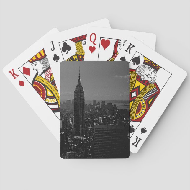Schwarz-weiße New York City Spielkarten (Rückseite)
