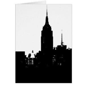 Schwarz-weiße New Yorker Silhouette