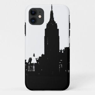 Schwarz-weiße New Yorker Silhouette Case-Mate iPhone Hülle