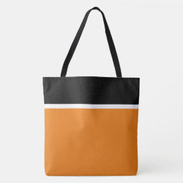 Schwarz-weiße obere Streifen Orange Color Block