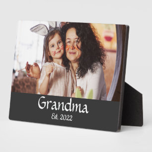 Schwarz Weiße Oma Etabliert Fette Foto Fotoplatte