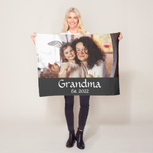 Schwarz Weiße Oma Gegründet Fette Foto Fleecedecke
