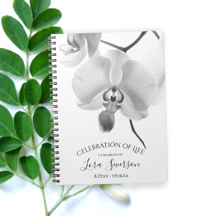 Schwarz-weiße Orchideen - Feier des Life Gast Book Notizblock