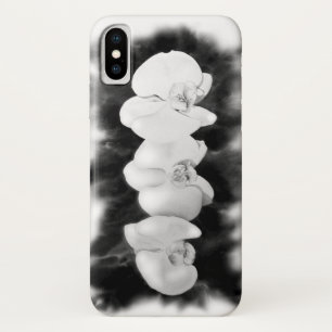 Schwarz-weiße Orchideenmalerei tropisch Case-Mate iPhone Hülle