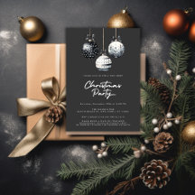 Schwarz Weiße Ornamente Minimalistische Weihnachts