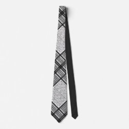 Schwarz-weiße palästinensische Keffiyeh Krawatte