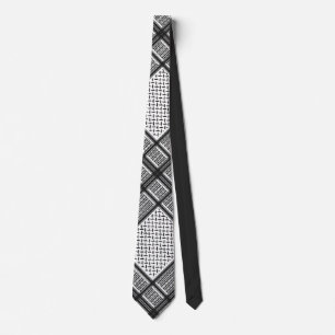 Schwarz-weiße palästinensische Keffiyeh Krawatte