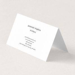 Schwarz-weiße Pearl Premium Schlicht Architect Visitenkarten