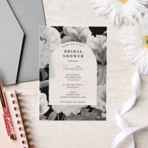 Schwarz-weiße Peonies Brautparty