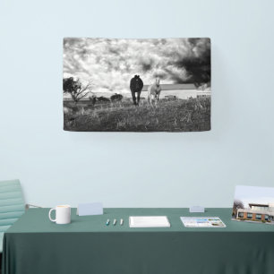 Schwarz-weiße Pferdefotografie, Innenbanner Banner