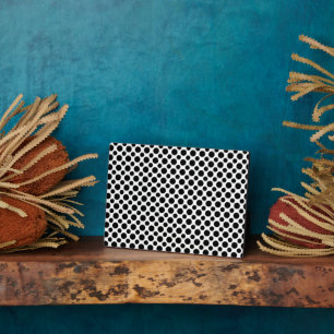 Schwarz-weiße Polka Dots groß und klein Fotoplatte