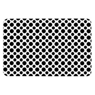 Schwarz-weiße Polka Dots groß und klein Magnet