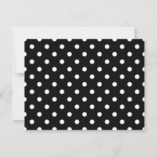 Schwarz-Weiße Polka-Punkte Postkarte