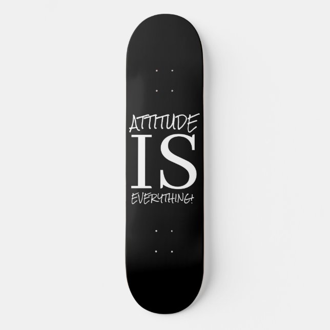 Schwarz-weiße POSTIVE WORTE auf der Skateboard (Vorderseite)