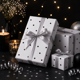 Schwarz-weiße Punkte - Geschenkpapier